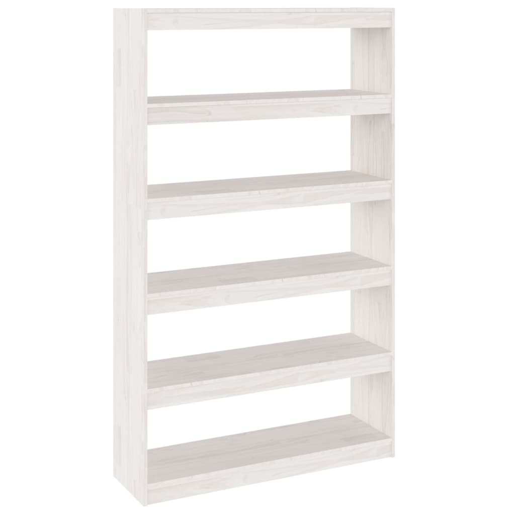 Book Cabinet/Room Divider White 100x30x167.5 cm Solid Pinewood