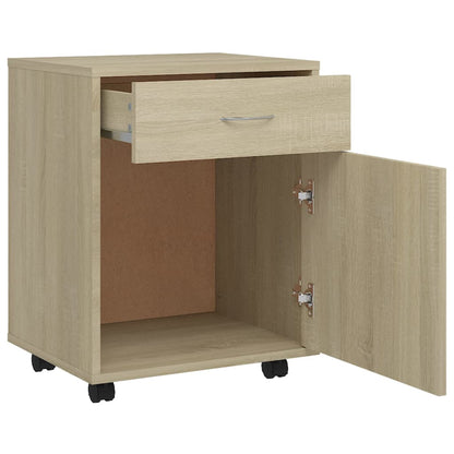 Rolling Cabinet Sonoma Oak 45x38x54 cm Engineered Wood