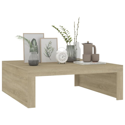 Coffee Table Sonoma Oak 100x100x35 cm Engineered Wood