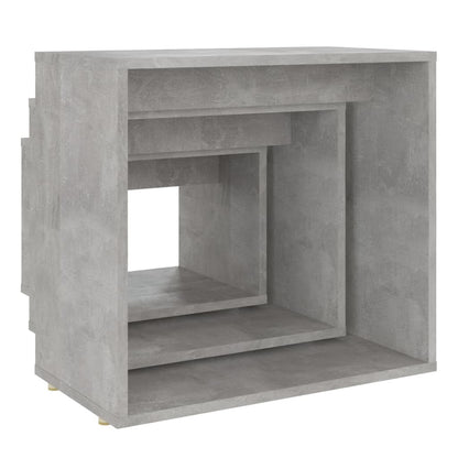 Nesting Tables 3 pcs Concrete Grey Engineered Wood