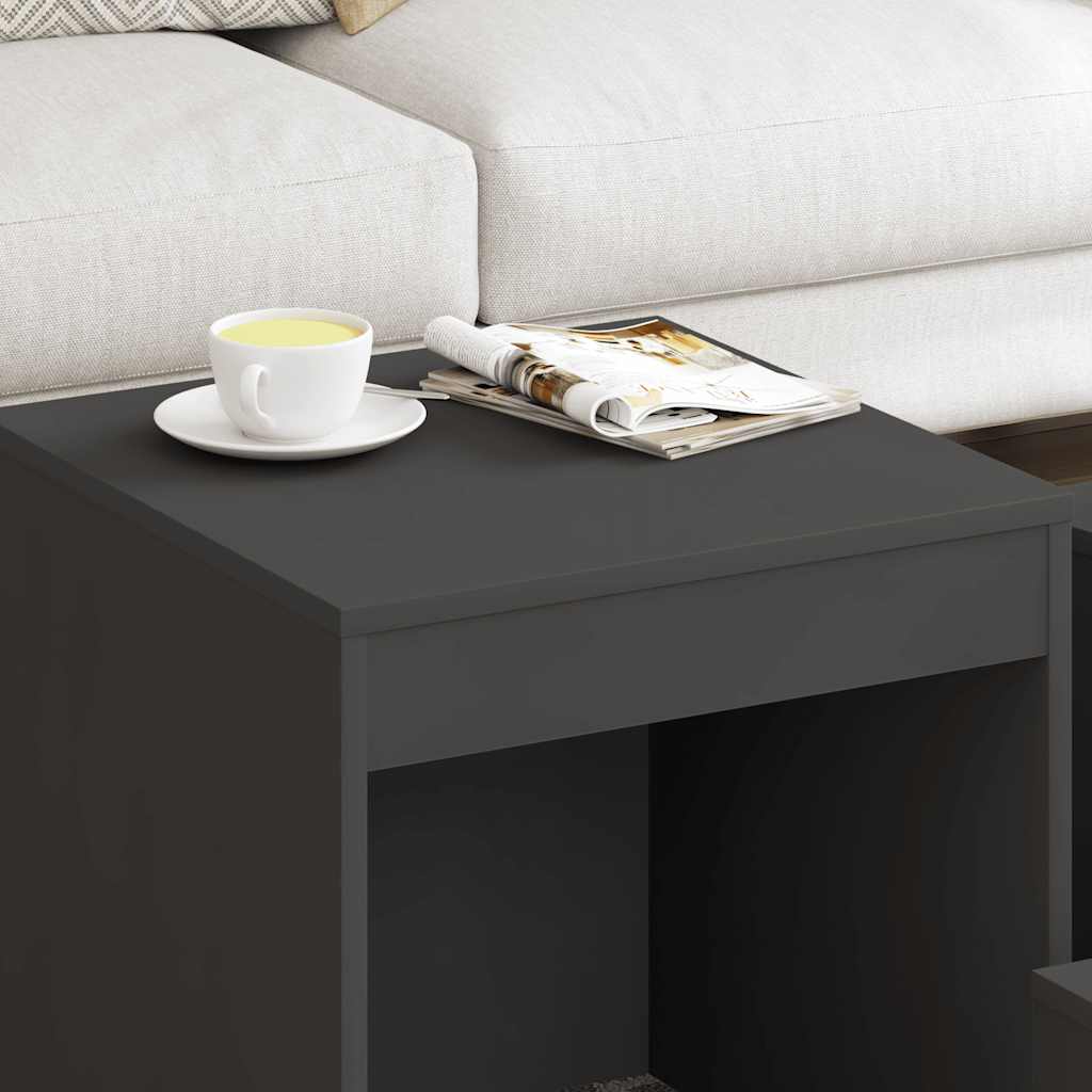 Nesting Tables 3 pcs Grey Engineered Wood