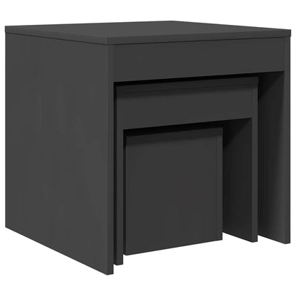 Nesting Tables 3 pcs Grey Engineered Wood