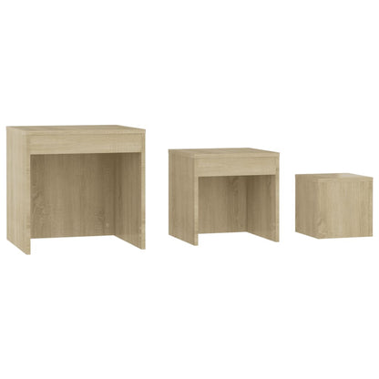 Nesting Tables 3 pcs Sonoma Oak Engineered Wood