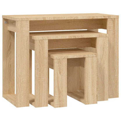 Nesting Tables 3 pcs Sonoma Oak Engineered Wood