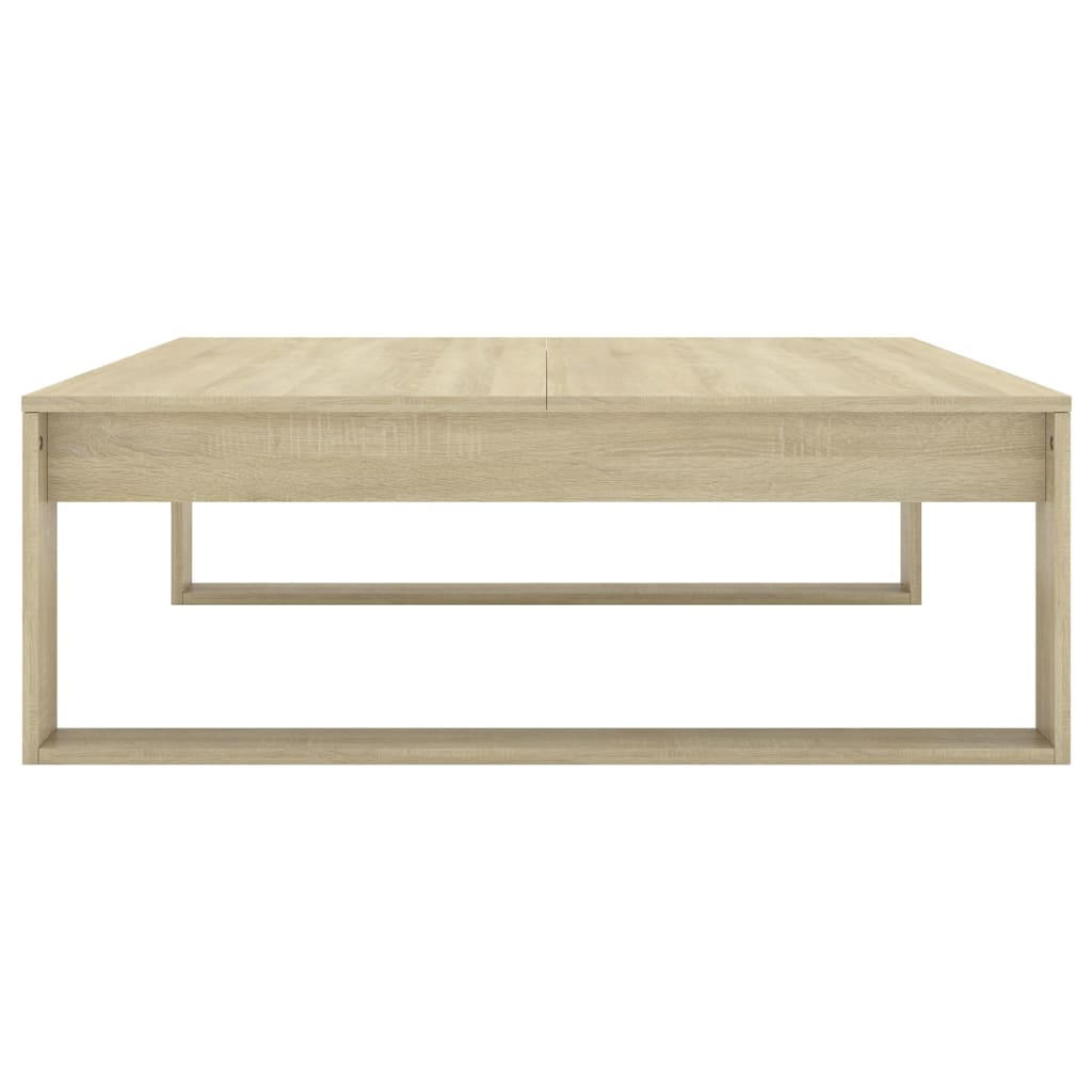 Coffee Table Sonoma Oak 100x100x35 cm Engineered Wood