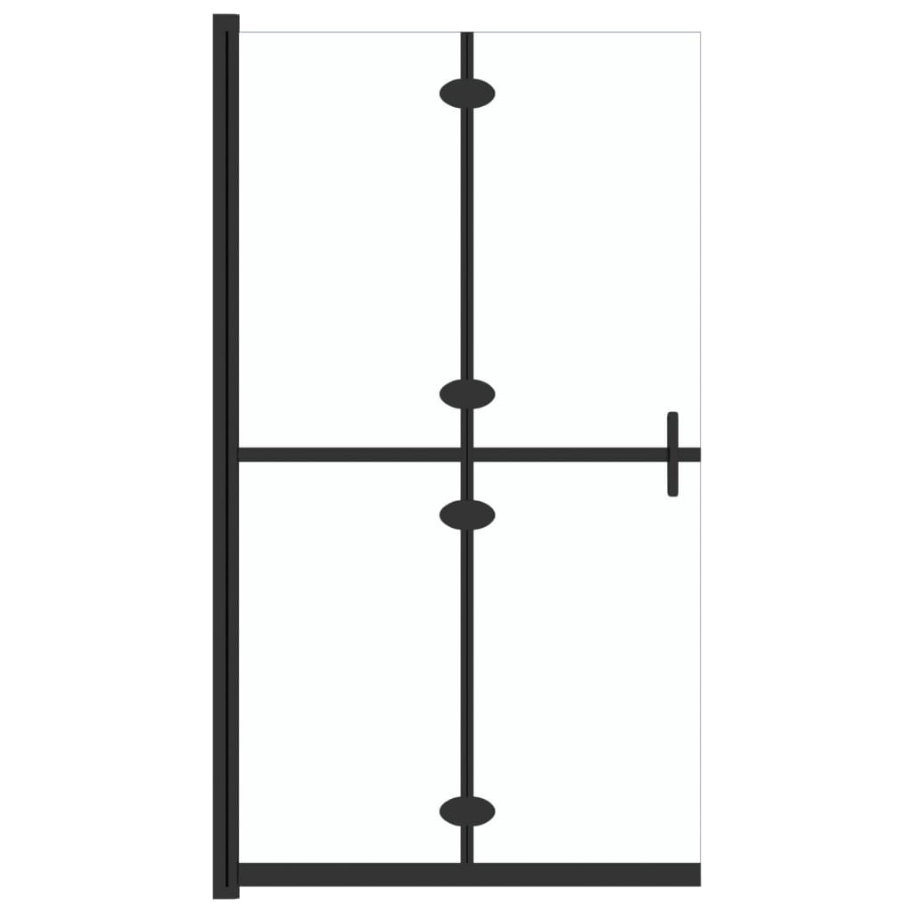 Foldable Walk-in Shower Wall Transparent ESG Glass 80x190 cm