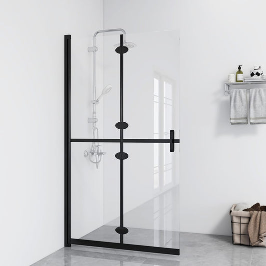 Foldable Walk-in Shower Wall Transparent ESG Glass 90x190 cm