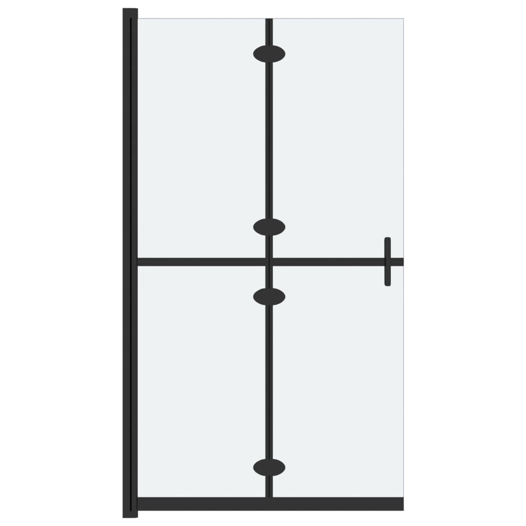 Foldable Walk-in Shower Wall Frosted ESG Glass 80x190 cm