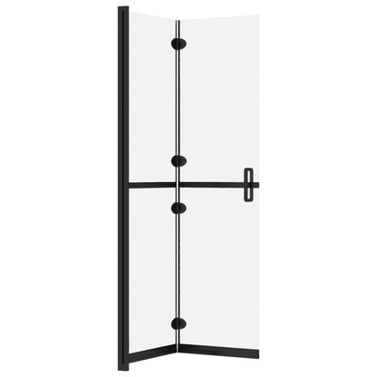 Foldable Walk-in Shower Wall Frosted ESG Glass 90x190 cm