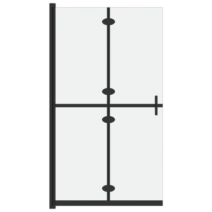 Foldable Walk-in Shower Wall Frosted ESG Glass 100x190 cm