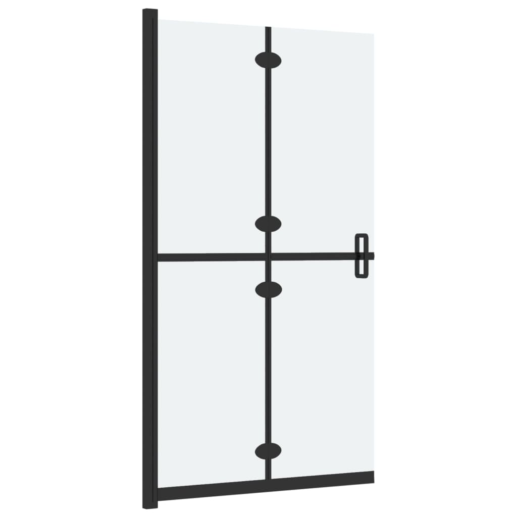 Foldable Walk-in Shower Wall Frosted ESG Glass 100x190 cm