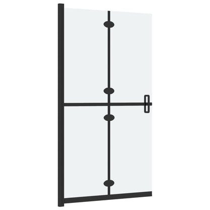 Foldable Walk-in Shower Wall Frosted ESG Glass 100x190 cm