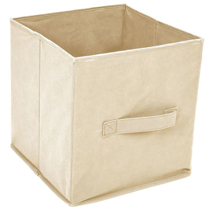 Storage Cabinet with 4 Fabric Baskets Cream 63x30x71 cm Steel