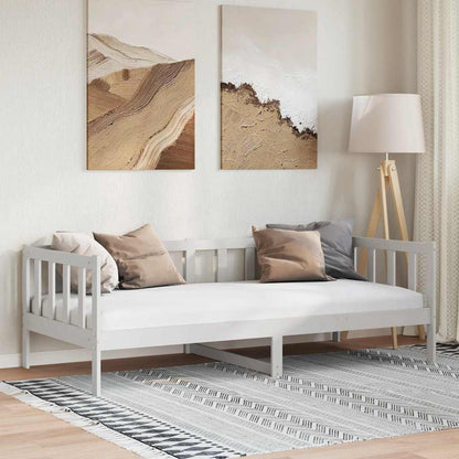 Day Bed without Mattress White Solid Wood Pine 90x200cm