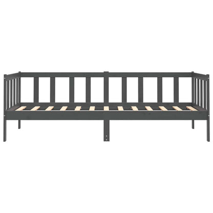 Day Bed without Mattress Grey Solid Wood Pine 90x200cm