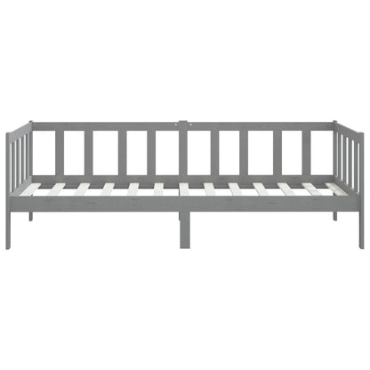 Day Bed without Mattress Grey Solid Wood Pine 90x200cm