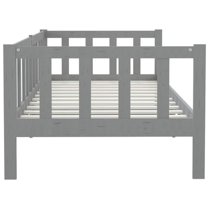 Day Bed without Mattress Grey Solid Wood Pine 90x200cm