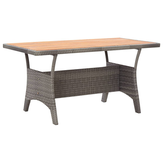 Garden Table Grey 120x70x66 cm Solid Acacia Wood