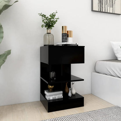 Bedside Cabinets 2 pcs Black 40x35x65 cm