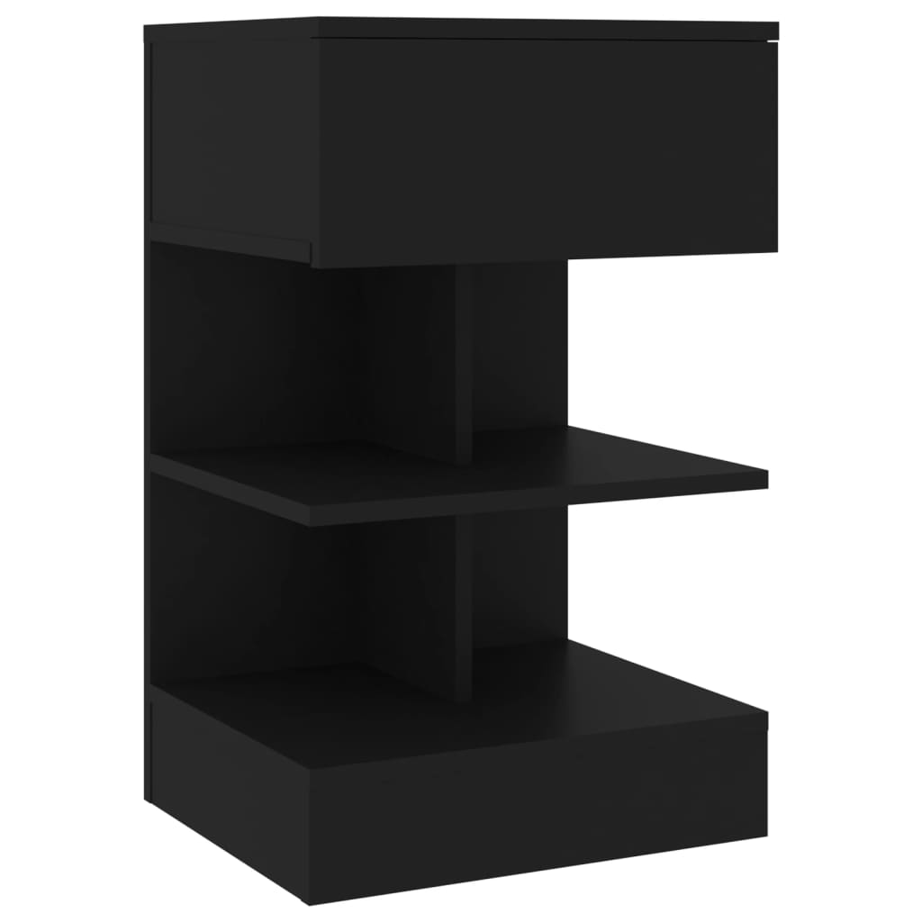 Bedside Cabinets 2 pcs Black 40x35x65 cm