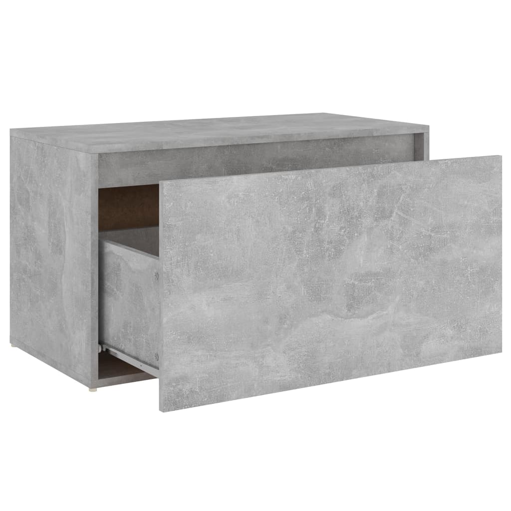 Hall Bench 80x40x45 cm Concrete Grey Engineered Wood