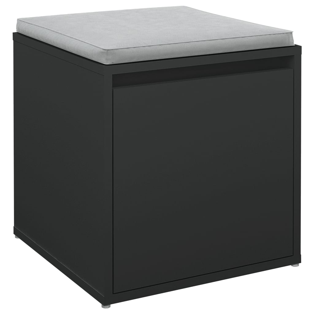 Box Drawer Black 40.5x40x40 cm Engineered Wood