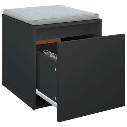 Box Drawer Black 40.5x40x40 cm Engineered Wood