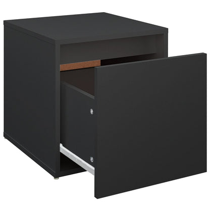 Box Drawer Black 40.5x40x40 cm Engineered Wood