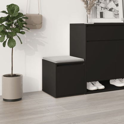 Box Drawer Black 40.5x40x40 cm Engineered Wood