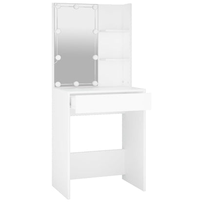 Dressing Table with LED White 60x40x140 cm