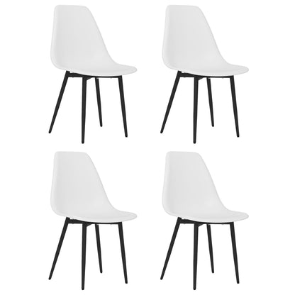 Dining Chairs 4 pcs White PP