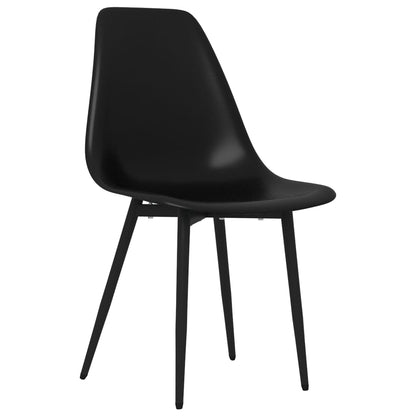 Dining Chairs 2 pcs Black PP