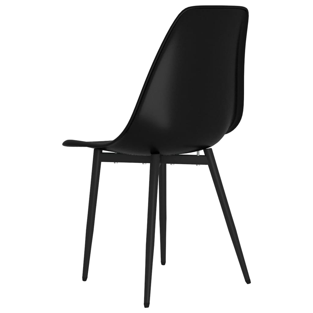 Dining Chairs 2 pcs Black PP