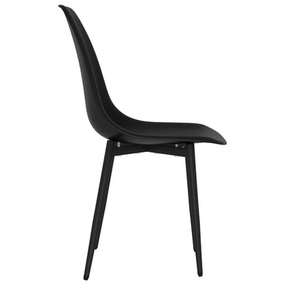 Dining Chairs 4 pcs Black PP