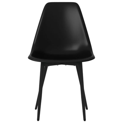 Dining Chairs 4 pcs Black PP