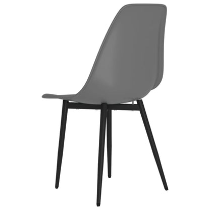 Dining Chairs 2 pcs Grey PP