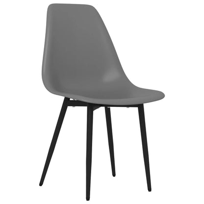 Dining Chairs 4 pcs Grey PP