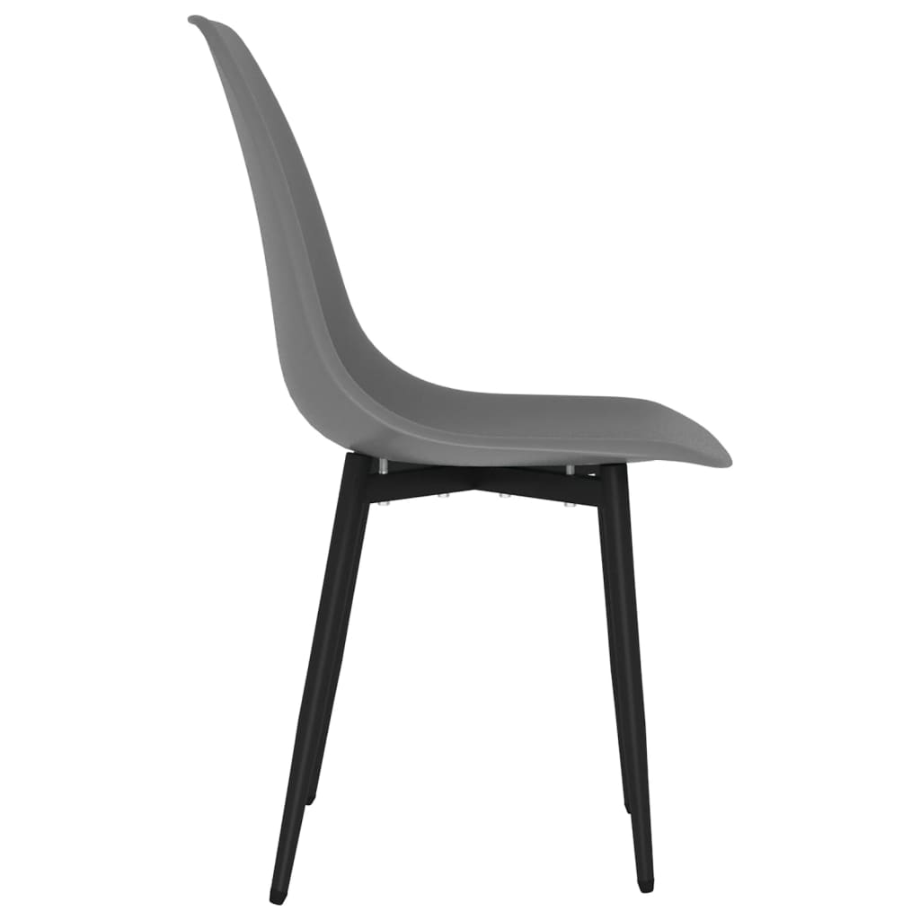 Dining Chairs 4 pcs Grey PP