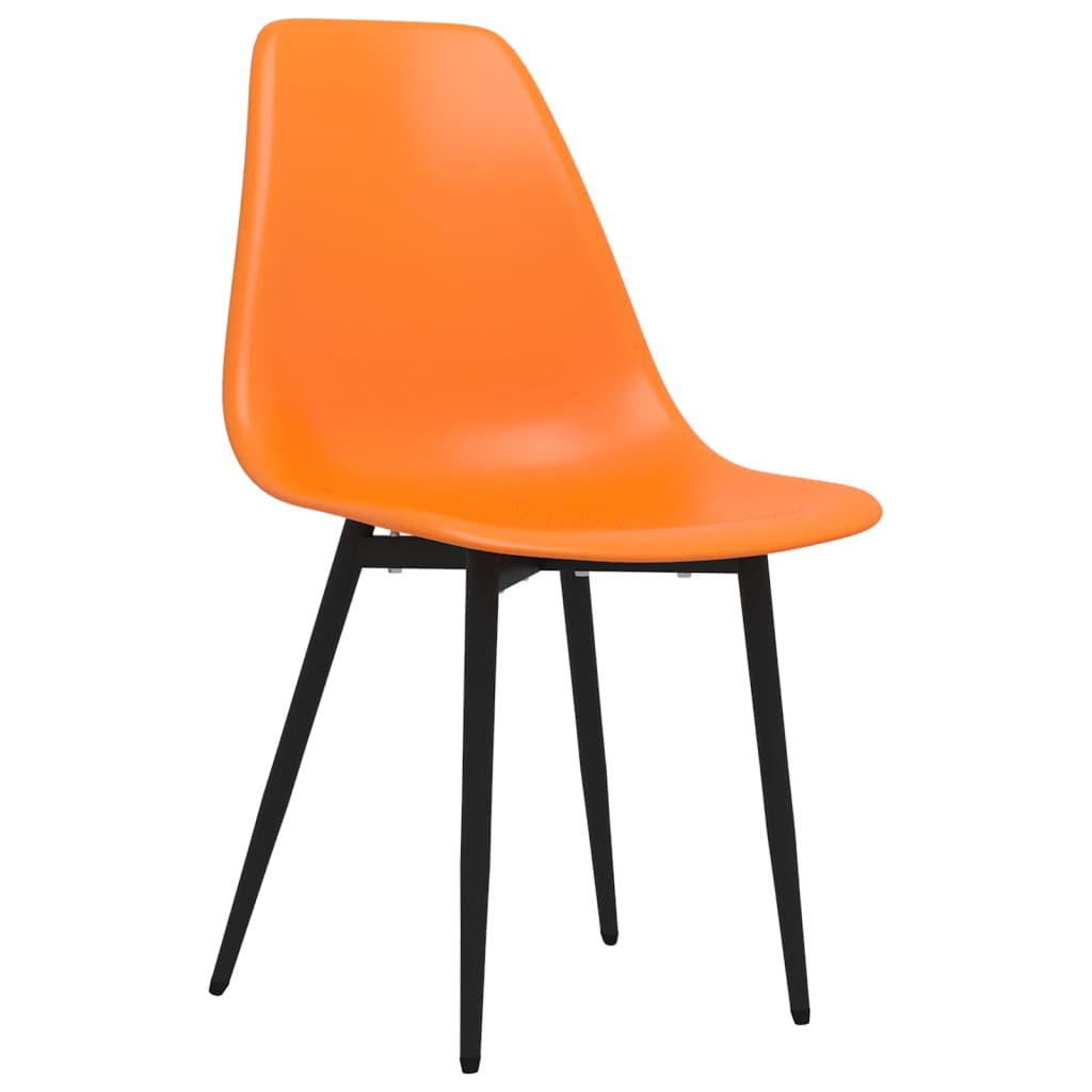 Dining Chairs 2 pcs Orange PP