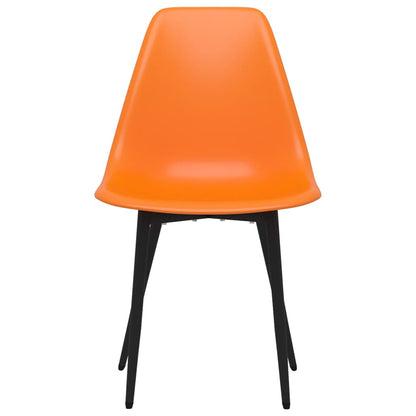 Dining Chairs 2 pcs Orange PP