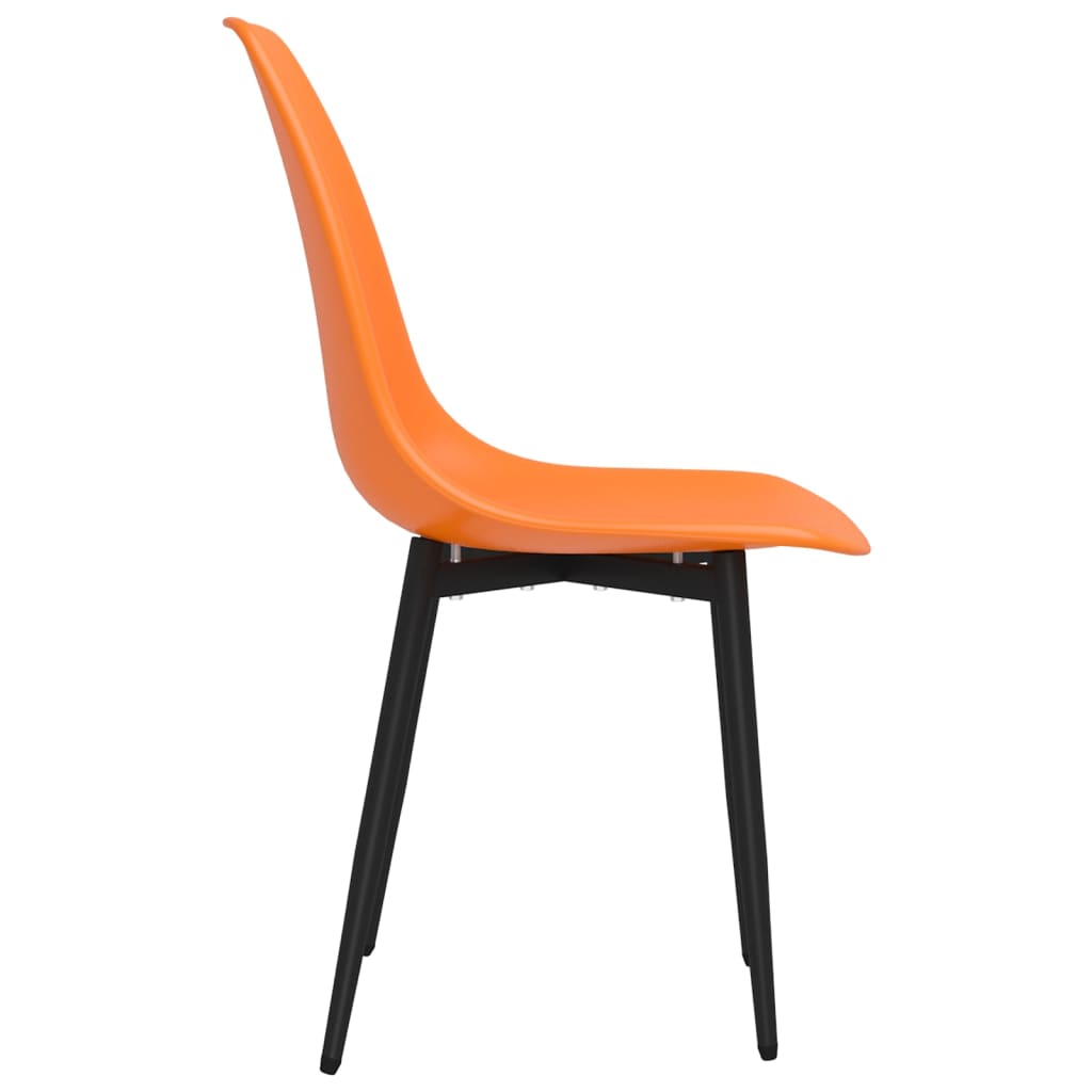 Dining Chairs 2 pcs Orange PP