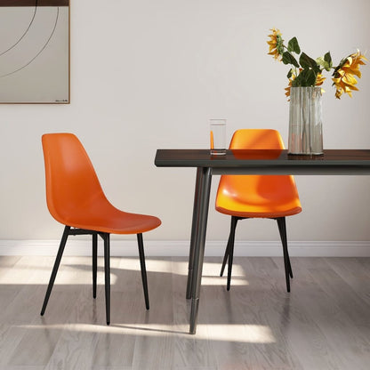 Dining Chairs 2 pcs Orange PP