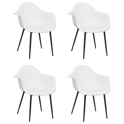 Dining Chairs 4 pcs White PP