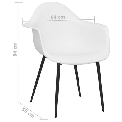 Dining Chairs 4 pcs White PP