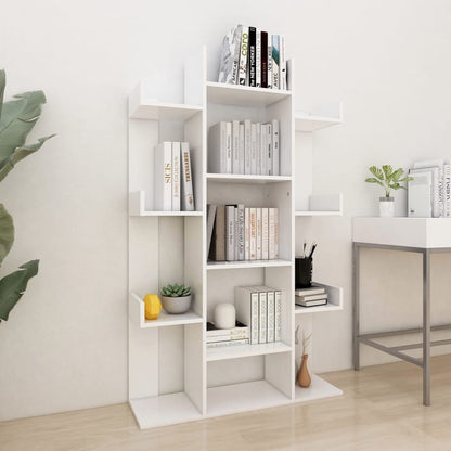 Book Cabinet White 86x25.5x140 cm Engineered Wood