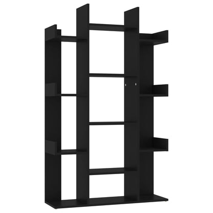 Book Cabinet Black 86x25.5x140 cm Engineered Wood