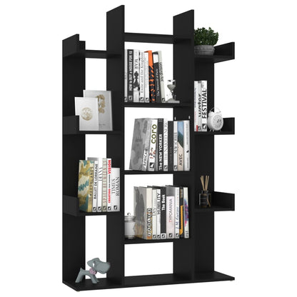 Book Cabinet Black 86x25.5x140 cm Engineered Wood