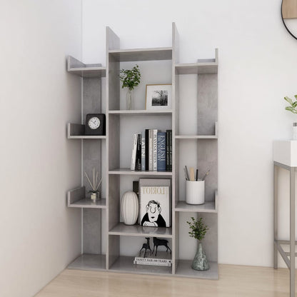 Book Cabinet Concrete Grey 86x25.5x140 cm Engineered Wood