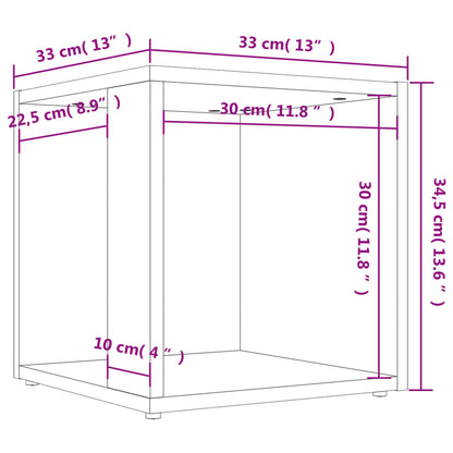 Side Table Concrete Grey 33x33x34.5 cm Engineered Wood