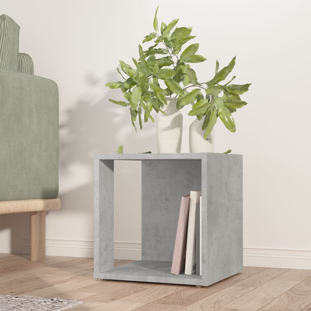 Side Table Concrete Grey 33x33x34.5 cm Engineered Wood